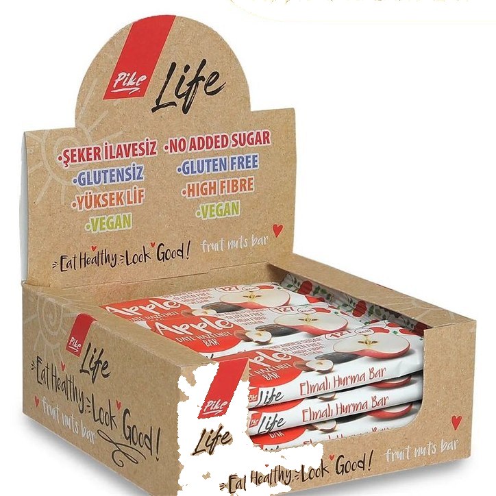 Elma Hurma Fındık Bar 30 g x 12 Adet