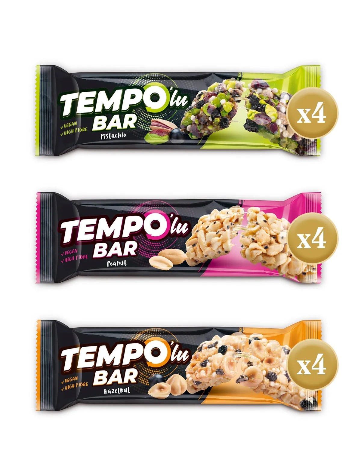 Tempolu Bar Karma Kutu x 12 Adet (3 Çeşit)